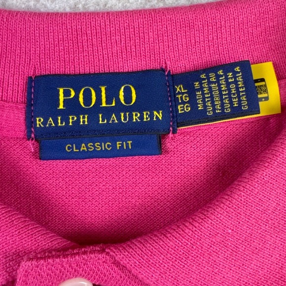 Polo Ralph Lauren Women Pink Classic Fit Short Sleeve Polo Shirt XL - Picture 3 of 6